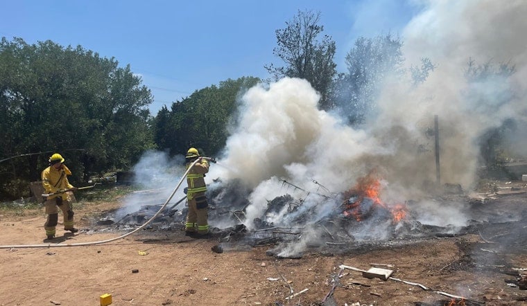 Austin Firefighters Douse Brush Fire Near Homeless Encampment on William Cannon Drive
