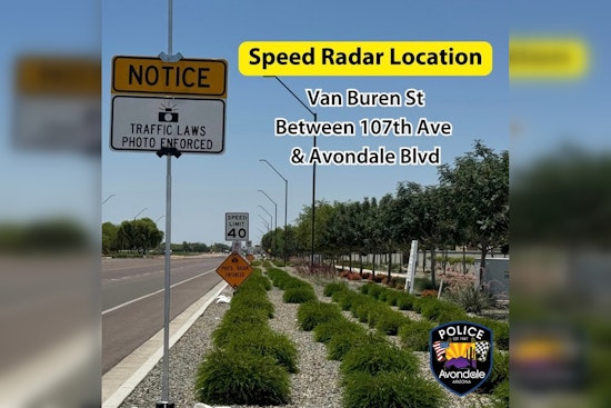 Avondale Police Deploy Speed Safety Cameras to Curb Speeding, Fines to Take Effect in June