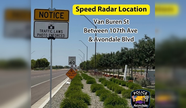 Avondale Police Deploy Speed Safety Cameras to Curb Speeding, Fines to Take Effect in June