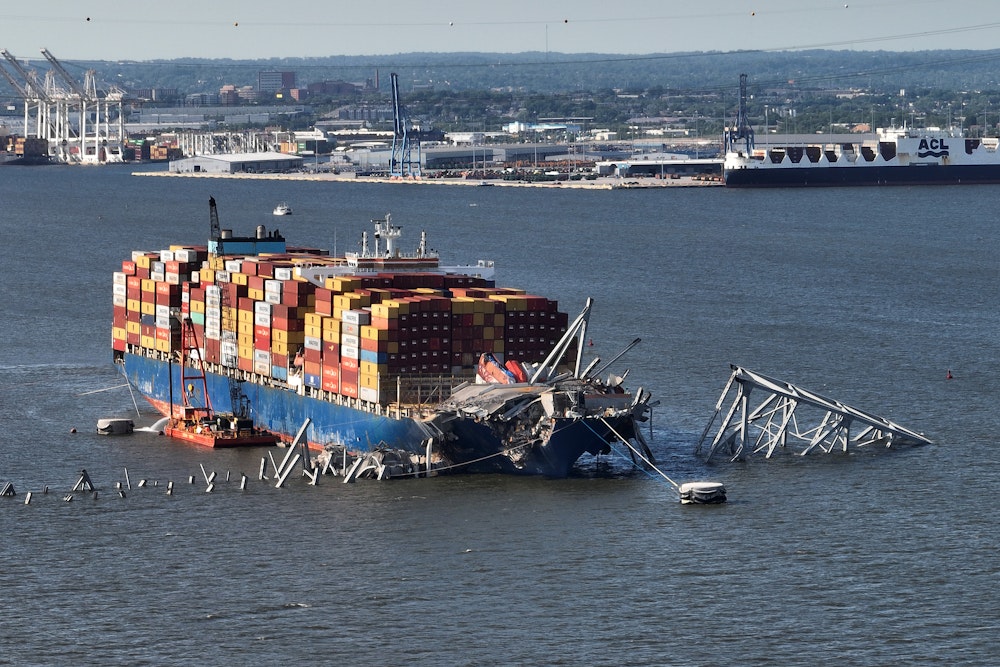 Battered Cargo Ship Dali Sets Sail for Repairs in Norfolk After Tragic Baltimore Bridge Disaster