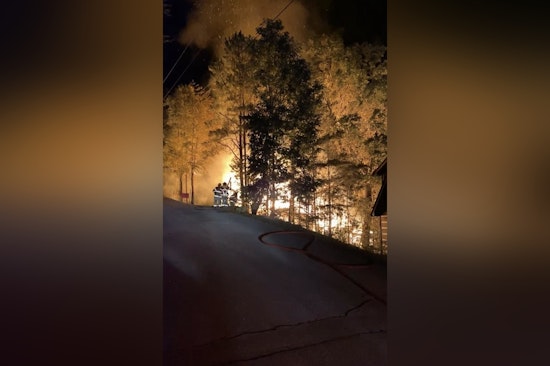 Blount County Firefighters Respond to Full-Scale Cabin Fire Near Wears Valley Road