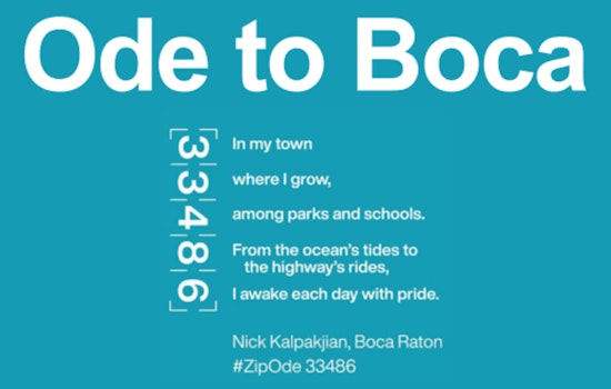 Boca Raton Invites Locals to Craft "Ode to Boca" Poems for 100th Birthday Celebrations