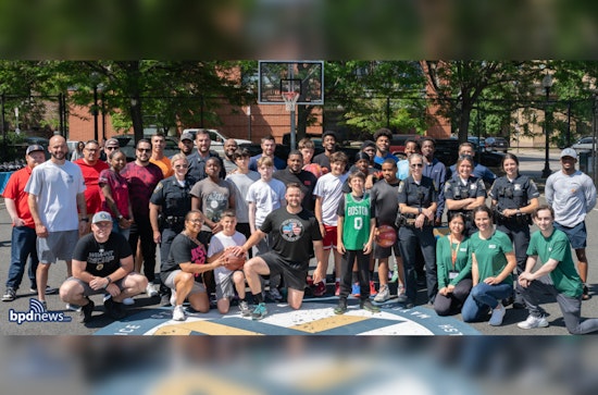 Boston Officers and Students Build Community Relations at 'Cops vs Kids' Basketball Event