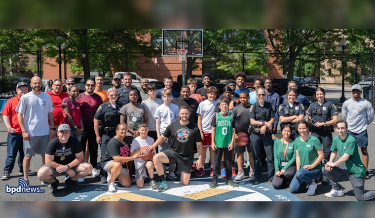 Boston Officers and Students Build Community Relations at 'Cops vs Kids' Basketball Event