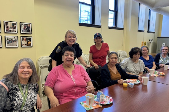 Boston Police Bond with Local Elders Over Breakfast at Veronica Smith Senior Center in Brighton