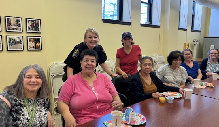 Boston Police Bond with Local Elders Over Breakfast at Veronica Smith Senior Center in Brighton