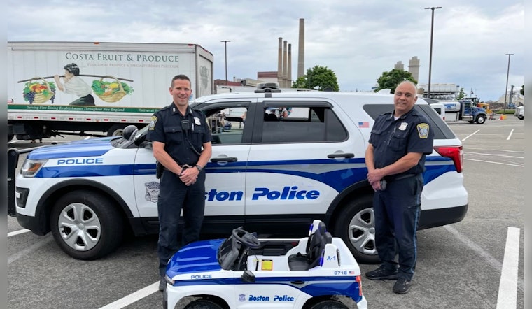 Boston Police Delight Kids with Mini Cruiser at 'Touch a Truck' Event During Charlestown Parade Week