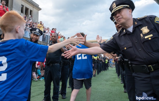 Boston Police Department Supports Special Olympics Athletes at Harvard Athletic Complex