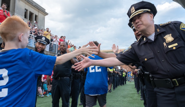 Boston Police Department Supports Special Olympics Athletes at Harvard Athletic Complex