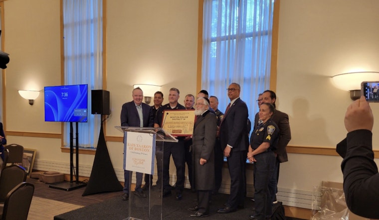 Boston Police Officers Recognized by Bais Yaakov Jewish School for Community Service in Allston/Brighton