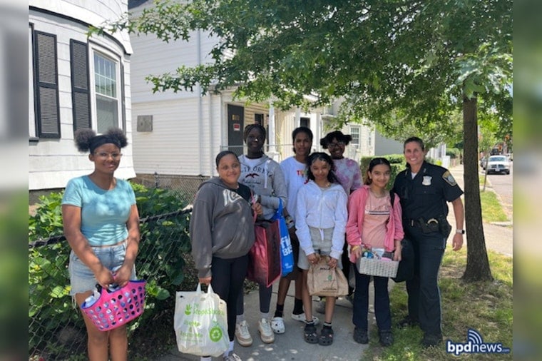Boston Police Partner with Edward Everett School Students to Support Local Shelter with Hygiene Products