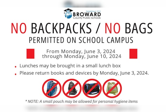 Broward County Public Schools Enforce Backpack Ban in Final Week to Boost Campus Safety