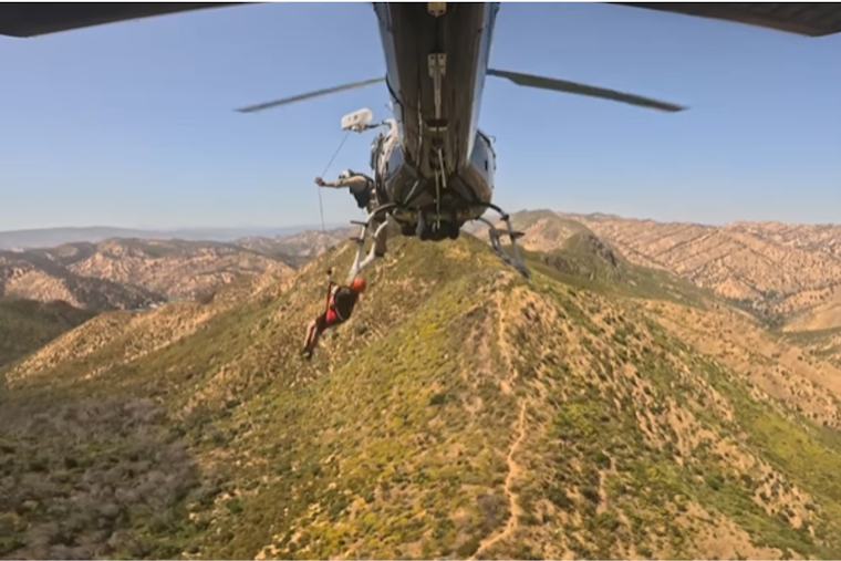 VIDEO: California Hiker Airlifted to Safety by CHP and Local Fire Departments on Blue Ridge Trail