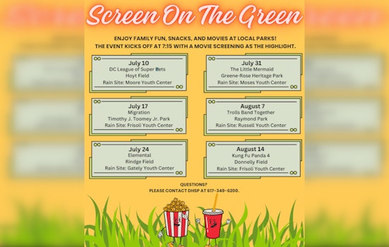 Cambridge's "Screen on the Green" Brings Free Family Film Nights to Local Parks This Summer