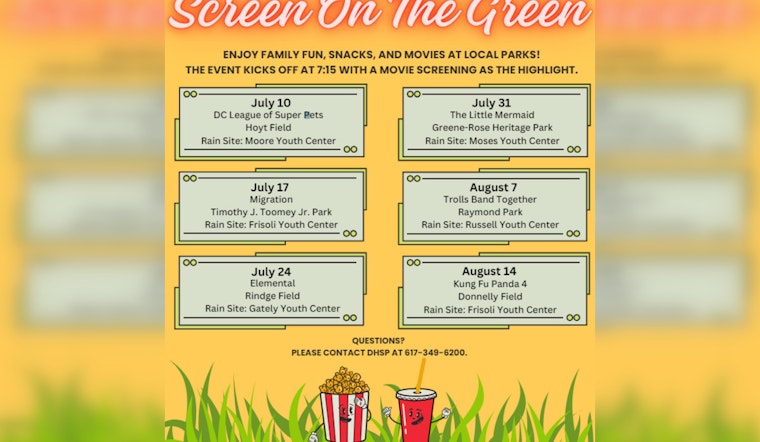 Cambridge's "Screen on the Green" Brings Free Family Film Nights to Local Parks This Summer