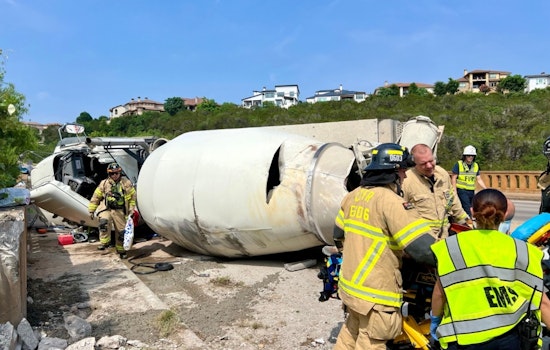 Cement Truck Rollover Injures One, Disrupts Traffic Near Lakeway