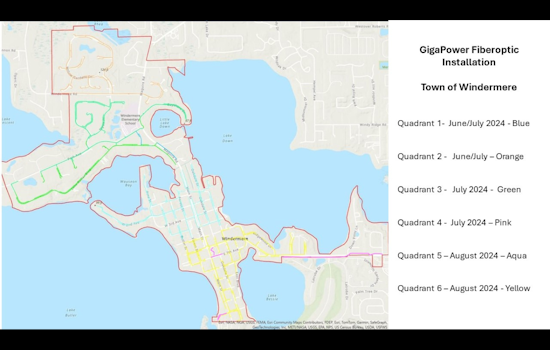 Central Florida's Digital Leap, GigaPower to Install Fiber Optic Network in Windermere Starting June