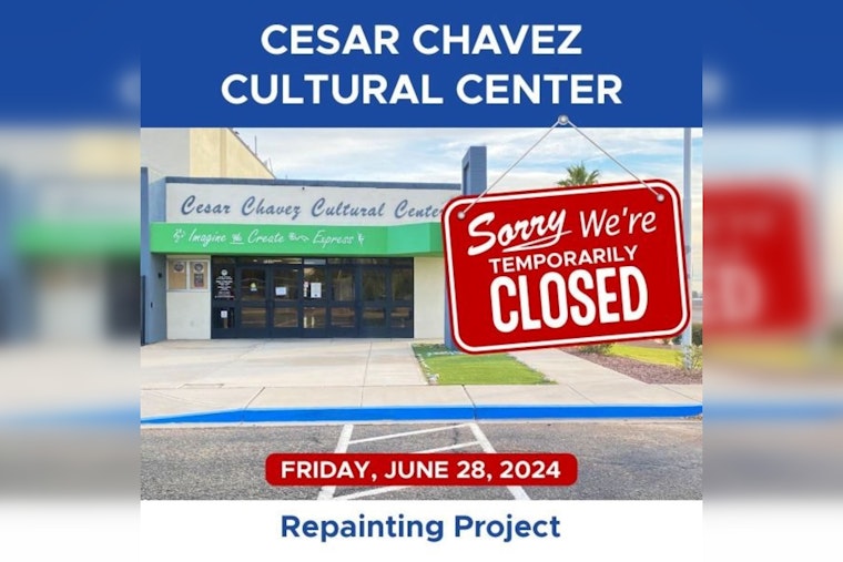 Cesar Chavez Cultural Center in San Luis Temporarily Closes for Weekend Repainting Project