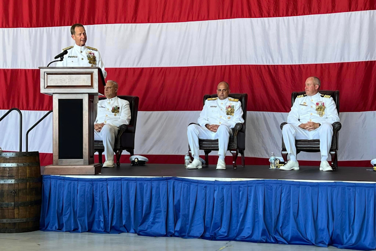 Change of Command at CFLSW: CAPT Ward Succeeds Retiring CAPT Pugh in Traditional Naval Ceremony