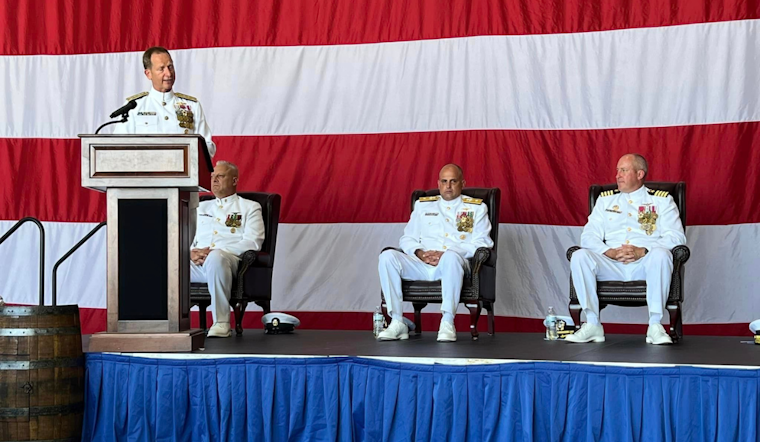 Change of Command at CFLSW: CAPT Ward Succeeds Retiring CAPT Pugh in Traditional Naval Ceremony