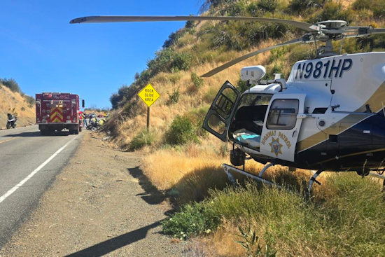 CHP Helicopter Swiftly Aids Severely Injured Motorcyclist on Highway 128, Critical Care Transported to Kaiser Vacaville