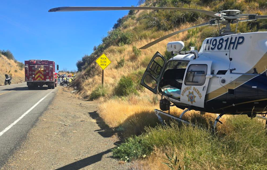 CHP Helicopter Swiftly Aids Severely Injured Motorcyclist on Highway 128, Critical Care Transported to Kaiser Vacaville