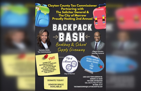Clayton County Gears Up for 2nd Annual Backpack Bash & School Supply Giveaway in Morrow