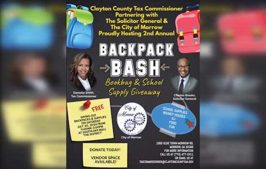 Clayton County Gears Up for 2nd Annual Backpack Bash & School Supply Giveaway in Morrow