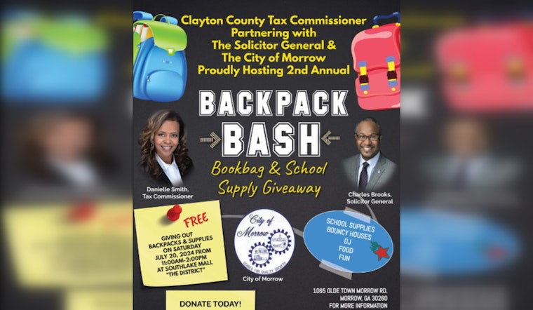 Clayton County Gears Up for 2nd Annual Backpack Bash & School Supply Giveaway in Morrow