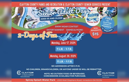Clayton County Seniors Invited for Splashing Good Times at Spivey Splash Water Park