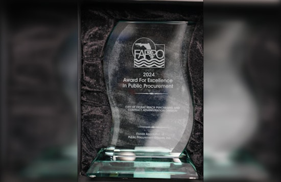 Delray Beach Garners Prestigious Excellence in Public Procurement Award from FAPPO