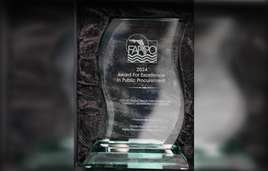 Delray Beach Garners Prestigious Excellence in Public Procurement Award from FAPPO