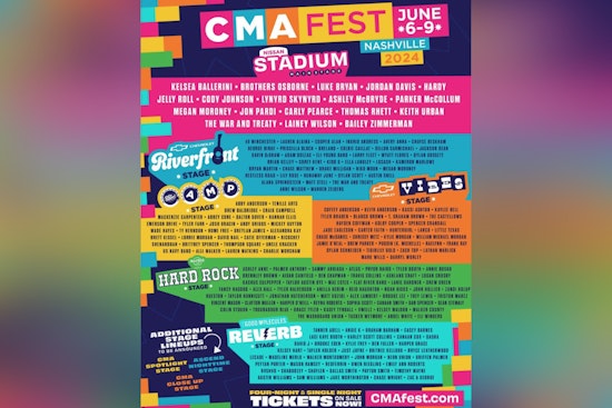 Downtown Nashville to Host 51st Annual CMA Fest with Over 300 Performers Entertaining Country Music Fans