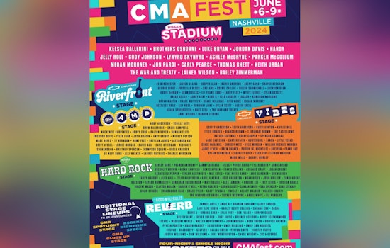 Downtown Nashville to Host 51st Annual CMA Fest with Over 300 Performers Entertaining Country Music Fans