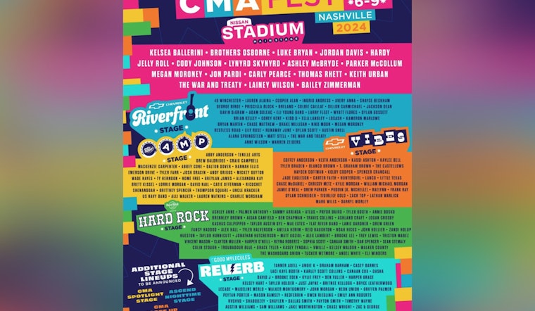 Downtown Nashville to Host 51st Annual CMA Fest with Over 300 Performers Entertaining Country Music Fans