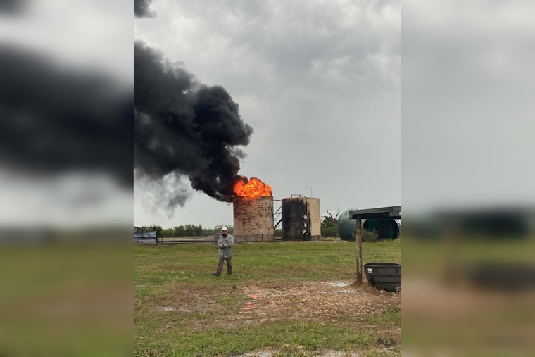 Fayetteville on Alert as First Responders Tackle Oil Storage Tank Blaze Following Lightning Strike