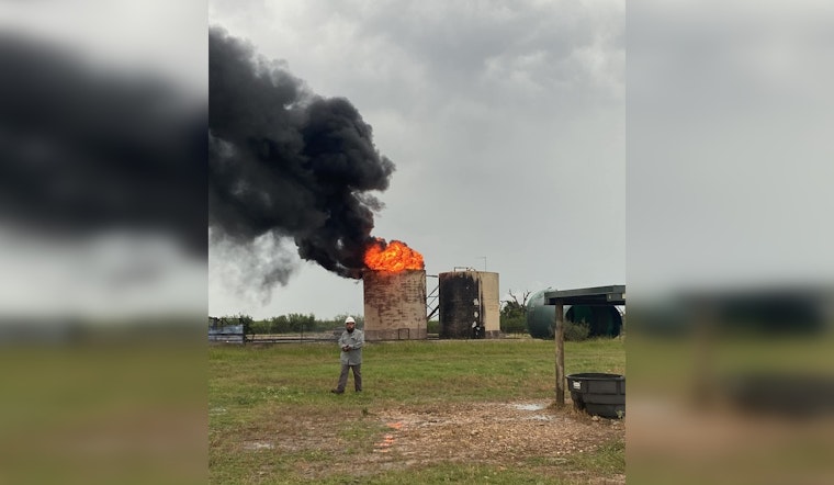 Fayetteville on Alert as First Responders Tackle Oil Storage Tank Blaze Following Lightning Strike