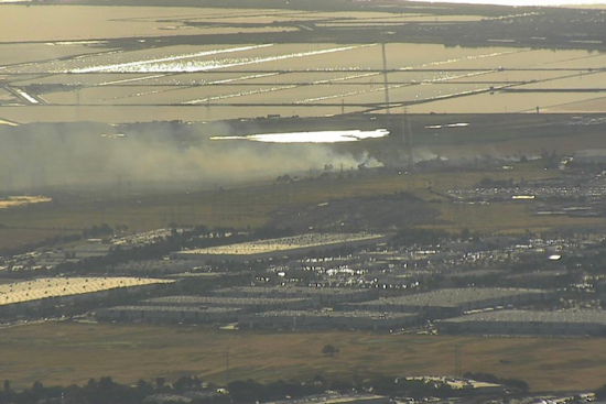 Fire Departments Tame 34-Acre Wildfire in Newark, Train Operations Disrupted Temporarily