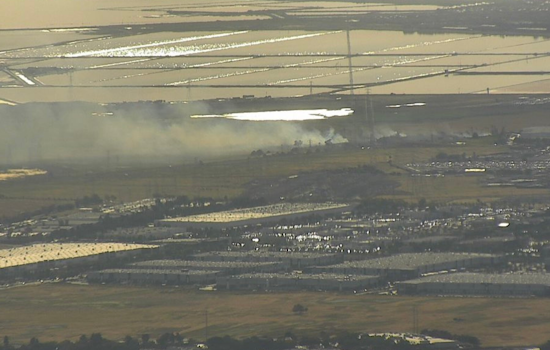 Fire Departments Tame 34-Acre Wildfire in Newark, Train Operations Disrupted Temporarily