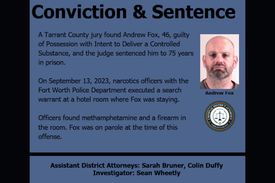 Fort Worth Police Department's Narcotics Section Earns Praise from Tarrant County DA for Successful Operation