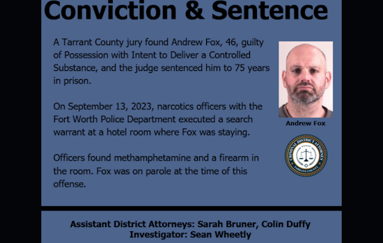 Fort Worth Police Department's Narcotics Section Earns Praise from Tarrant County DA for Successful Operation
