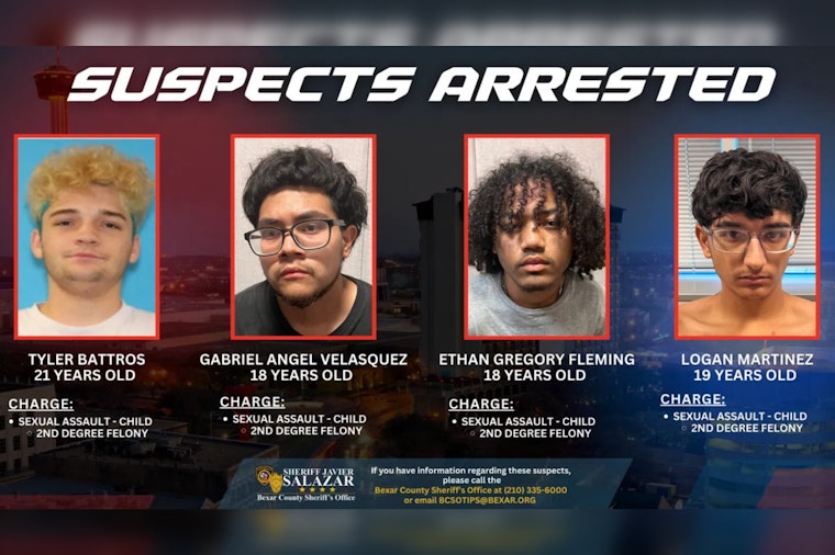 Four Arrested on Sexual Assault Charges Involving a Minor in San Antonio