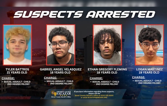 Four Arrested on Sexual Assault Charges Involving a Minor in San Antonio
