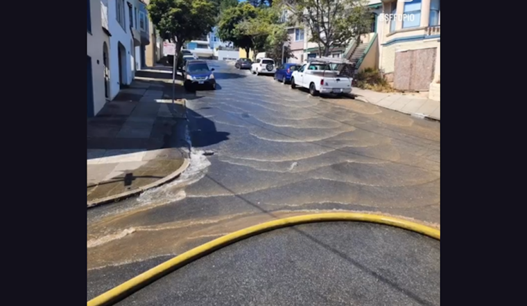 Glen Park Neighborhood Floods: Firefighters Thwart Water Main Break Damage in San Francisco