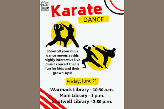 Grand Prairie Libraries to Host 'Karate Dance' Sessions for Kids This Friday
