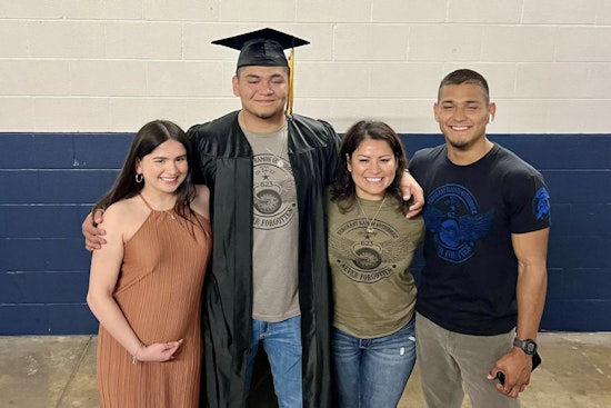 Harris County Deputies Escort Fallen Sergeant's Son to High School Graduation at NRG Stadium
