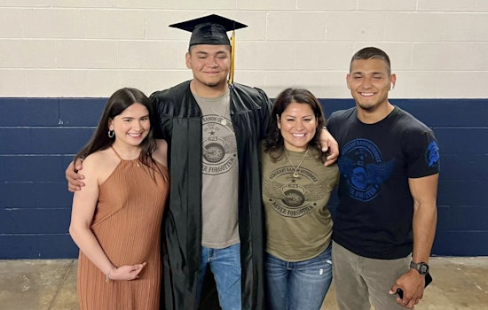 Harris County Deputies Escort Fallen Sergeant's Son to High School Graduation at NRG Stadium