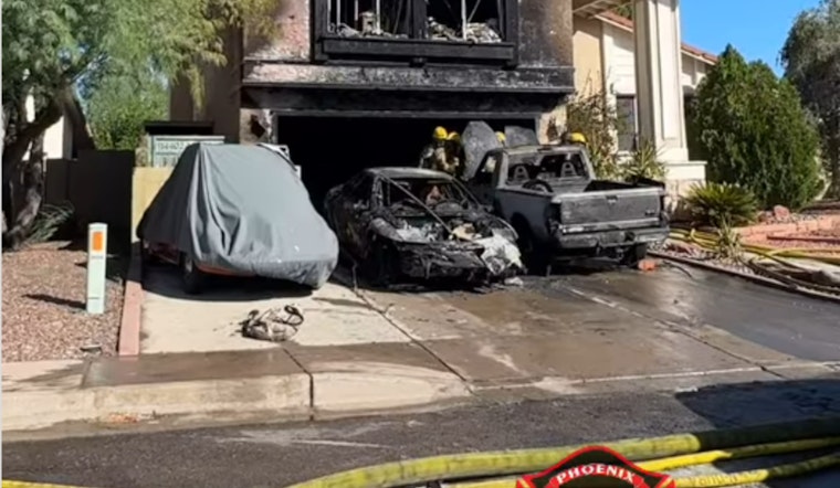 Homemade Electric Cars Ignite Garage Fire in North Phoenix, Hazmat Unit Responds