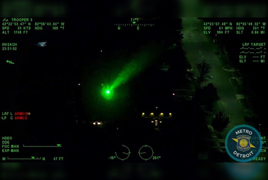 Individual Arrested for Pointing Laser at MSP Helicopter, Facing Severe Federal and State Penalties