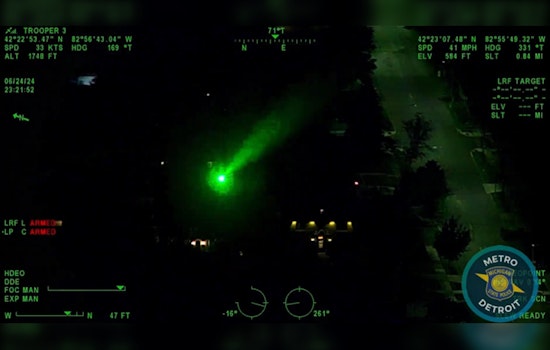 Individual Arrested for Pointing Laser at MSP Helicopter, Facing Severe Federal and State Penalties